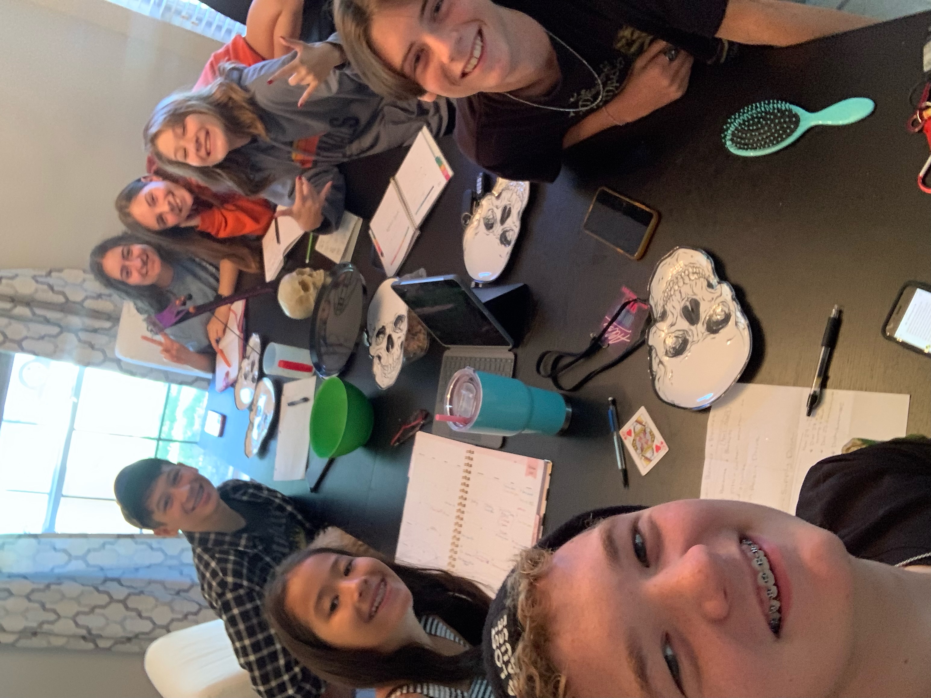 Picture of us around a table